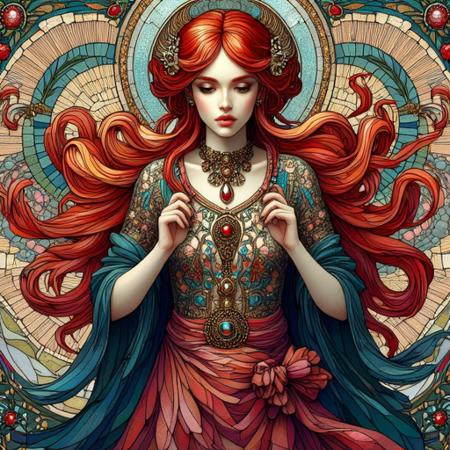 Art Nouveau mosaic V1