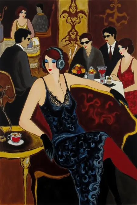 Coffee Time: Itzchak Tarkay Illustration Style
