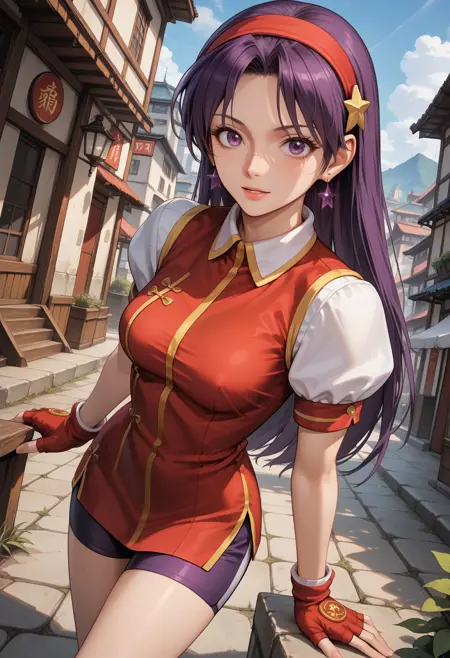 Athena Asamiya (麻宮 アテナ), (The King of Fighters 2000, KOF 2000, KOF '00, ザ・キング・オブ・ファイターズ), LoRA, PonyXL