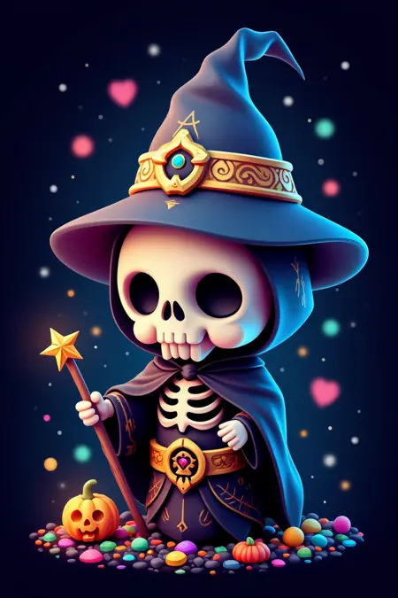 D_Skull-Themed Cartoon_Character Image Generation