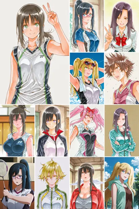 [illustrious XL] 10 in 1，《Hanebado!》/《轻羽飞扬》/《はねバド!》 滨田浩辅/Kohsuke Hamada- Artist Style