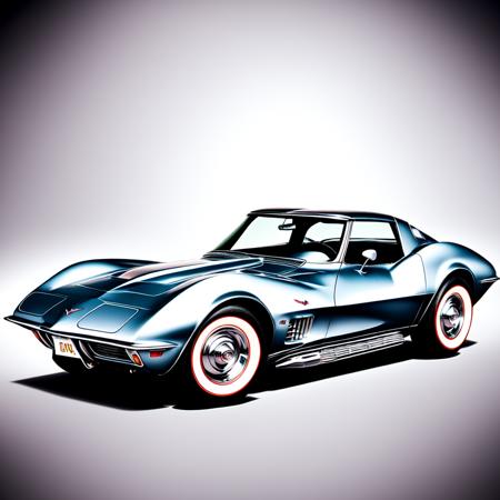 (corvette style:1) classic sports car <lora:djzCorvetteV21:0.8>