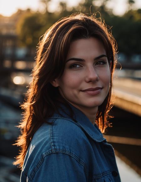 cinematic photo professional close-up portrait photography of the face of a beautiful (((ohwx woman))) at tidal creek during Morning, Nikon Z9    <lora:bullock_dh128_v1-step00008000:1.1> . 35mm photograph, film, bokeh, professional, 4k, highly detailed