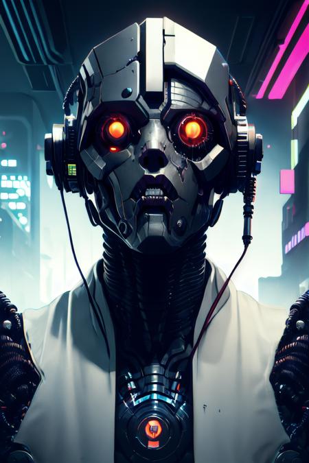 cyberpunk cyborg, hard surface,  <lora:Hardsurfacev1:1>