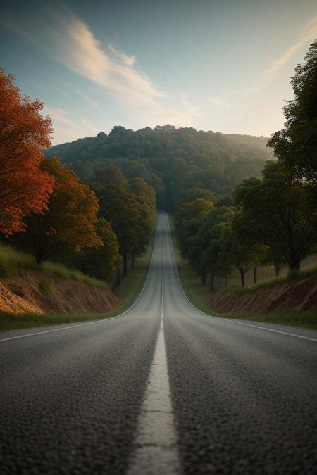 scenery, conceptart, nature, country road, masterpiece, best quality, intricate detail, absurdres, chromatic aberration, depth of field, professional photography, soft lighting, tone mapped, highly detailed, sharp focus, dramatic lighting, intricate details, cinematic, 8K, incredible shadows, realistic, (highly detailed background:1.0)