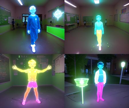 RadientLuminara - Beings and Objects of Light, Glowing subjects, Vivid lightshift RadientLuminara