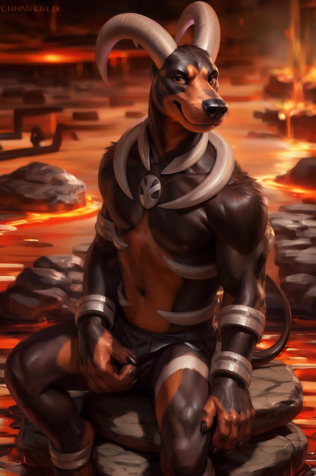 Houndoom (Pokemon) image by BeerYeen