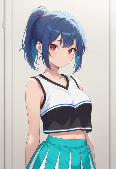 striped cheerleader costume