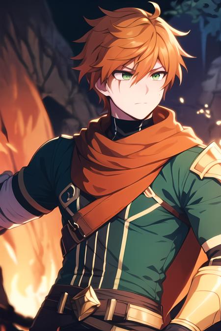 Roi,Orange hair,Green eyes