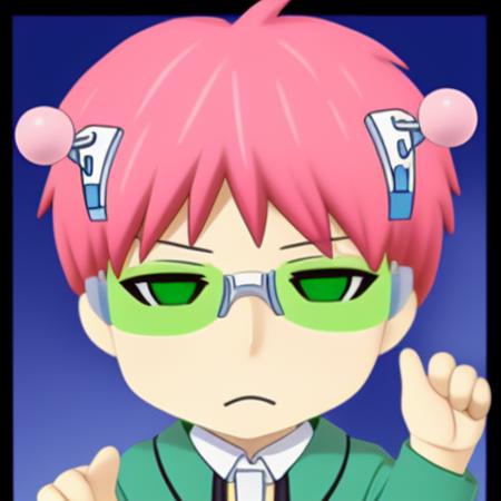 (nendoroid) BORING-PSYCHIC 1boy_pink_hair_green_glasses_anime_handsome