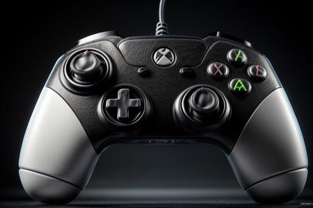 masterpiece, best quality, 8K, HDR, absurdres, intricate details, ciTron Legacy, photo of futuristic controller, neon details, controller, blurry background