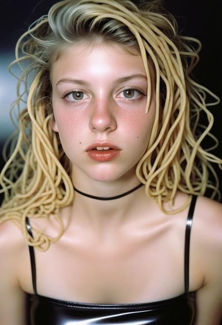 1girl 18yo, sexy, close up on face,
realistic photograph by Suze Randall, Hasselblad 500C/M, Kodak Portra 400,
wearing a (spaghetti strap shiny black micro minidress:1.5)