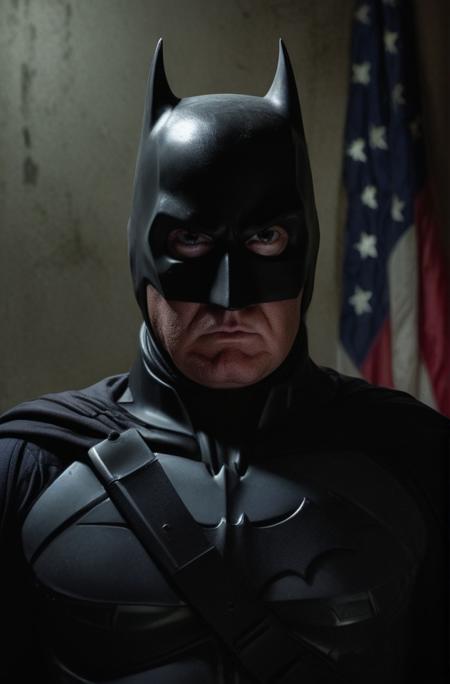 ((Introduce quality iteratively))((color photographic visual idealized Donald Trump as the live-action Patriotic minuteman Dark Knight Batman saving Gotham inside epic colorized Twilight Zone episode scene backdrop))(evocative depth of field)(absolute sharpness)(true black point)(art of genius)(relativistic gradients)((vibrant colorful saturated hues))((dark corners vignette))Rod Serling
<lora:LCM-LoRA-XL_V1:0.21>
<lora:SDXLHighDetail_v5:0.3>