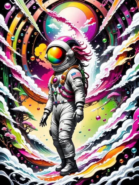 DP Sweet Chaos Psychedelic Illustration Style FLUX