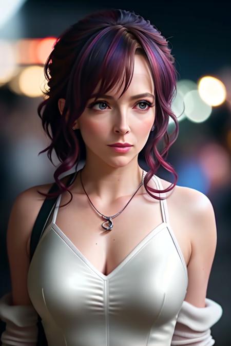 mille, photo of beautiful , a woman as a movie star, hair updo, sexy sweater off-shoulders, (trousers), movie premiere gala, dark moody ambience (masterpiece:1.2) (photorealistic:1.2) (bokeh) (best quality) (detailed skin:1.2) (intricate details) (nighttime) (8k) (HDR) (cinematic lighting) (sharp focus), (looking at the camera:1.1), (closeup portrait:1.1), (necklace)