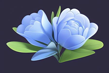 game icon institute,game icon,(Beautiful flowers, game CG), (blue), still life, game icon, official art, well-structured, HD, 2d, game item icon, future style, (white background).  <lora:liwu:1>