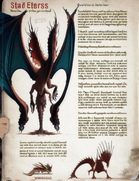 (kesulu),english_text,monster,text focus,wings, text focus, 1boy, character profile, dragon, monster<lora:kesulu-000014:0.8>