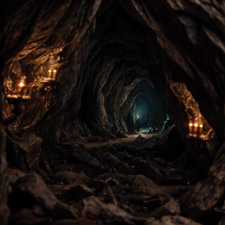 (masterpiece:1.2), (best quality,:1.2), 8k, HDR, ultra detailed, ((photorealistic)), professional light, cinematic lighting, fashion photography, ambient lighting, <lora:detail_slider_v4:3>, a sinister natural cave, FanUn, <lora:FantasyUnderground-10:1>, epiCPhoto,