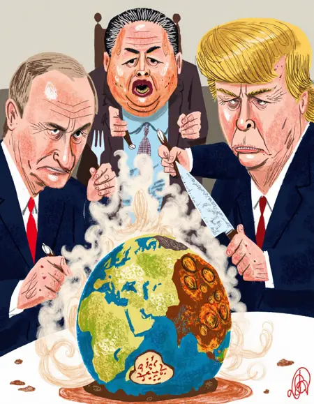 Shen_Exaggerated Expressionism [FLUX] Caricature, Illustration