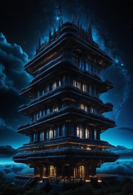 embedding:lazympos, megastructure, above clouds, organic, detailed, dark, night, glowing, neon lights <lora:Challenge_Winnifier_2025-04:0> <lora:Organic_Macabre:1>