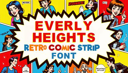 Everly Heights Retro Comic Strip Font (FLUX) v1.0