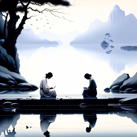Classical Chinese Brush and Ink V1