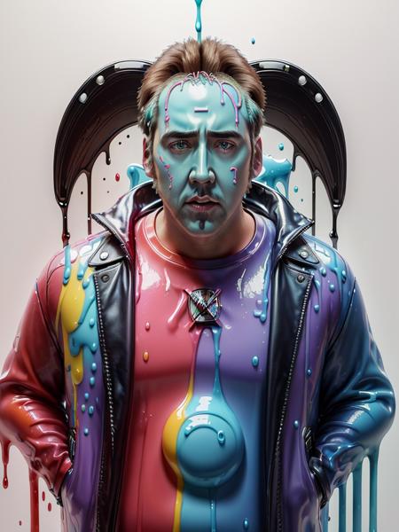 (nicolas cage wearing a wet paint space suitt:1.25), multicolored, <lora:paintpop:0.71>, paintpop, cute face, perfect face, rtx on, ray tracing enabled, 3d render, octane render, full body