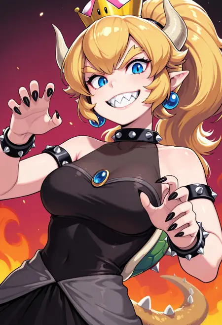 Bowsette - Mario (Illustrious)