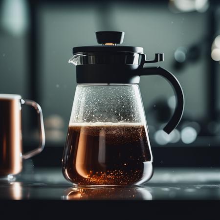 cinematic photo glass coffee pot, simple background, pbr texture, grit, stains <lora:Grit-SDXL:1.5> . 35mm photograph, film, bokeh, professional, 4k, highly detailed