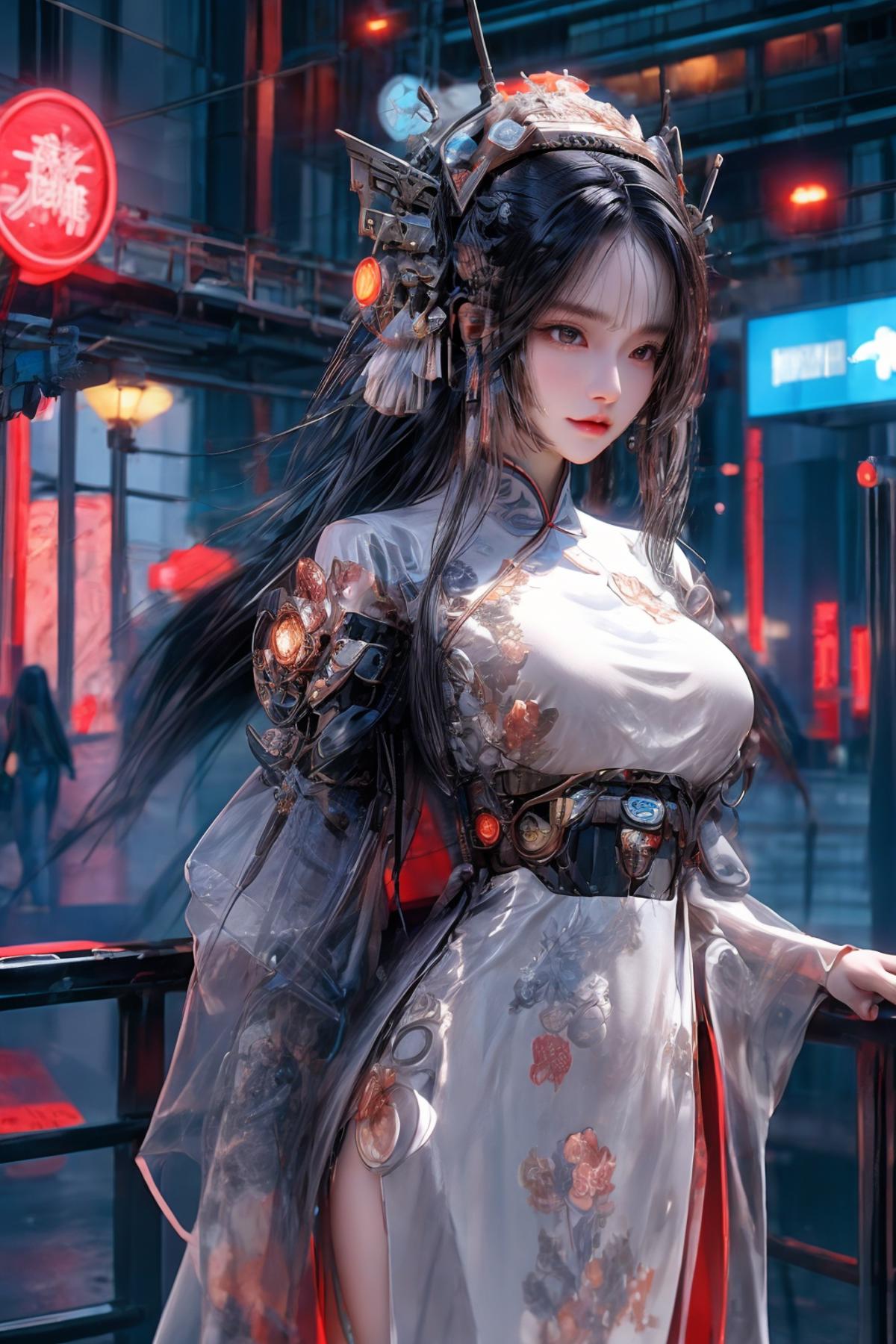 Cyberhanfu 赛博国风/Cyber Chinese style image by satan0106157