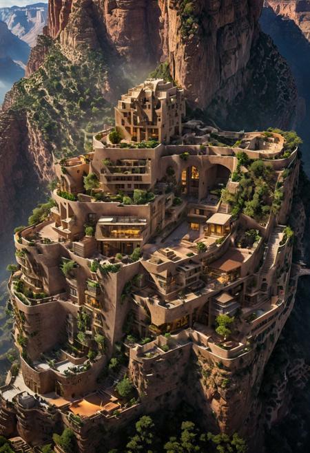 (The colonial city of the future, in the mist-filled Grand Canyon, on an unknown Earth-like planet, 2 moon on sky, Spaceship flight connects colonies, waterfulls:1.3), (Machu Picchu, a mountain settlement, incredibly spectacular:1.2), (Mario Botta:1.3), (avant-garde, future, reality, science fiction, photorealistic), (modern architecture:1.2), 
(Large Files, Ultra Realistic, 8K, 16k, FHD, HD, VFX, Perfect, Photography, composition, Architecture Sales Photography, Architecture Competition, Ultra High Resolution, Cinematography, High Resolution Image:1.1), (dramatic lighting, direct sunlight, ray tracing, clear shadow:1.2),  (real landscape:1.1), (blurred background:1.0), (urban background, more_details) ,
ac_neg1, great lighting, clear, hillscastel, extrusionbuilding, vertical