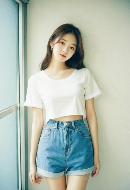 raw photo,full body, 1girl, 25 y.o. , korean style, griny photo, analogue photo