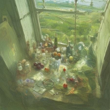 Oil painting stroke background V3