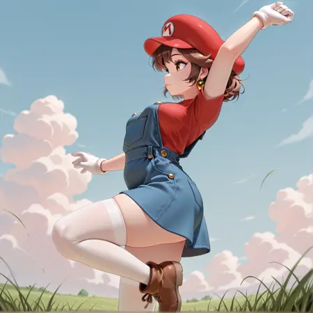 Super Maria(S) - Rule63 Mario OC - Waffle Style