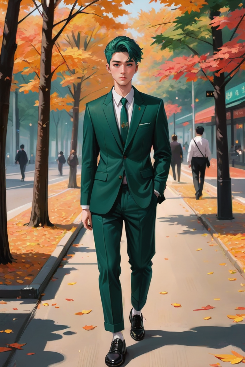 00973-1701291478-digital_painting,_full_body,_young_man,_handsome,_formal_autumn_seoul_streetwear,_korean_male_fashion,_forest_green_hair,_Pompad.webp