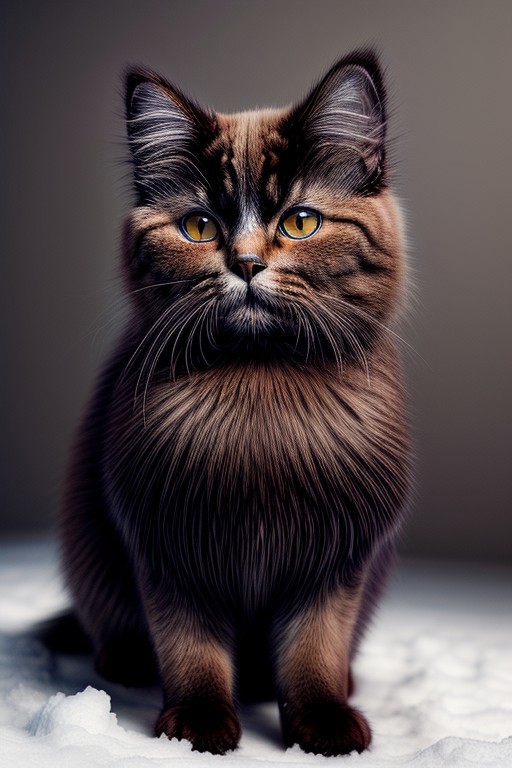 beautiful, ((masterpiece, best quality, intricate details:1.2)), persian cat on a snowy day, highres, realistic, UHD, sharp focus, mesmerizing, ultra detailed, high texture resolution, ((breathtaking)), photorealistic, 64k, crisp colors, 32 bit colors, dynamic angle, dynamic light, digital drawing, concept art, amazing composition