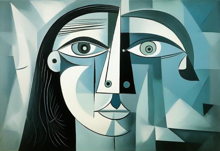 masterpiece, best quality, illustration, style of Pablo Picasso, strange fog in new york