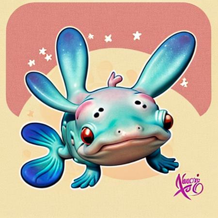Disney style Axolotl