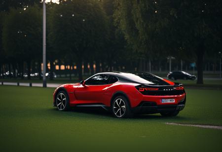 cinematic photo <lora:Abstract Concept-Chromatic Graient:0.4>,concept art lighting,, a red and black car parked on top of a grass covered field,, <lora:Bernardo Cavallino CLIP-000004:1>,Bernardo Cavallino vehicle,, city street,street,automotive photography,<lora:Metroplex-Streets:1>,street,photography,<lora:Metroplex Base:0.4>,a city, . 35mm photograph, film, bokeh, professional, 4k, highly detailed