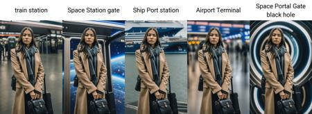 medium shot of a woman traveller ready for the journey waiting on the train station, detailed sharp, flash photo