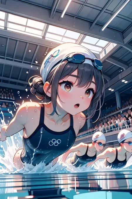 girl like butterfly stroke