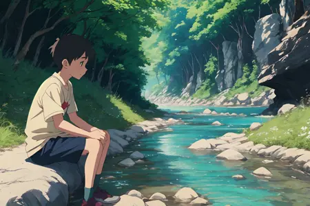 Studio Ghibli style (Hayao Miyazaki style)