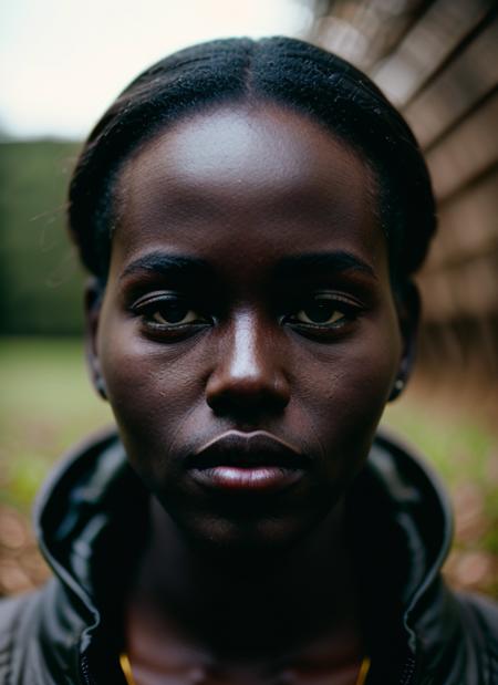 <lora:adutAkech:1>, analog style, modelshoot style, close up portrait of sks woman wearing a post-human civilization living in virtual worlds, bold, dark colours, <lora:epiNoiseoffset_v2:1>