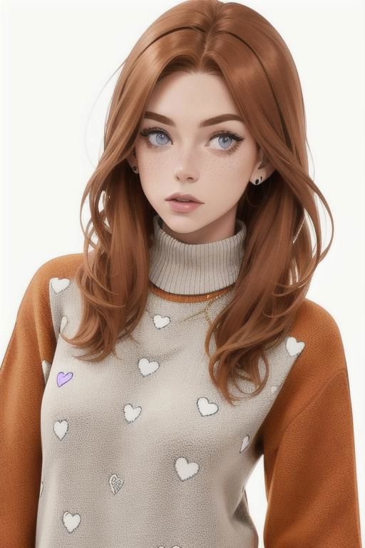 Heart Print Sweater image by WigwamAI