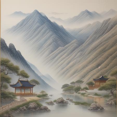 国画山水和水墨山水Chinese Landscape Art - AIEasyPic