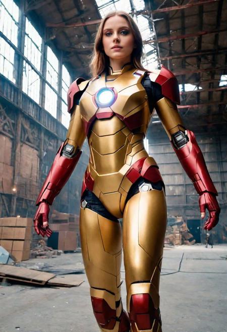 (1girl:1.3), solo,__body-parts__, official art, unity 8k wallpaper, ultra detailed, beautiful and aesthetic, beautiful, masterpiece, best quality, RAW, masterpiece, super fine photo,, best quality, super high Resolution, photorealistic, sunlight, full body portrait, stunningly beautiful,, dynamic pose, delicate face, vibrant eyes, (side view), she is wearing a futuristic Iron Man mech, red and gold, Highly detailed abandoned warehouse background, detailed face, detailed complex busy background, messy, gorgeous, milky, high detailed skin, realistic skin details, visible pores, sharp focus, volumetric fog, 8k uhd, dslr camera, High quality, film grain, fair skin, photorealism, lomography, sprawling metropolis in a futuristic dystopia, view from below, translucent