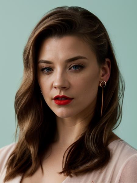 Realistic photo of a beautiful n4t4l13d woman, 1girl, solo, long hair, looking at viewer, blue eyes, blonde hair, simple background, jewelry, earrings, parted lips, teeth, mole, lips, mole under eye, makeup, lipstick, portrait, realistic, red lips, soft lighting, professional Photography, Photorealistic, detailed, RAW, analog, sharp focus, 8k, HD, high quality, masterpiece<lora:n4t4l13d:1.0>