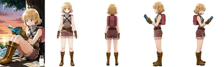 4 viewpoints of character portraits (Qwen2509 Workflow)