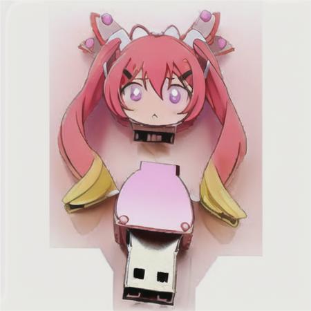 (masterpiece, best quality, 1girl, solo, beautiful body ,cute anime eyes, pink purple  , red hair, blond hair ends ,hair clips  , USB port , onahole , sextoy, usb flash drive , usb drive, usb flash ,<lora:usb:0.8>><lora:sexToyTransformation_v10:0.8> <lora:(Tailred)(V1)(Ashllay):1.>  
)