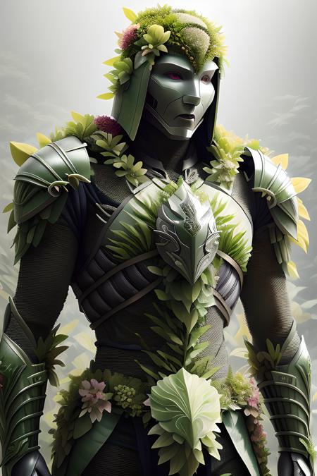 plant_style,  a man wearing armor <lora:PlantStyle:1:ALL> , studio soft light, rim light, masterpiece, best quality <lora:jason-model-cosine:1>